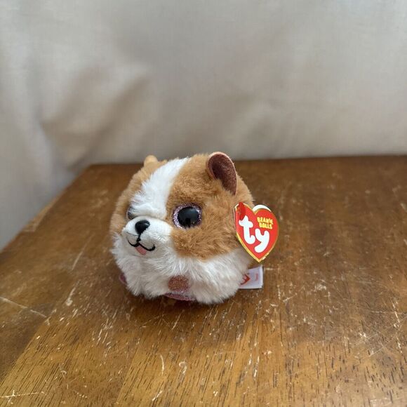 Ty Puffies (Beanie Balls) Plush - TANNER the Brown Dog (4 inch) NEW 2022 MWMTs - Picture 2 of 9
